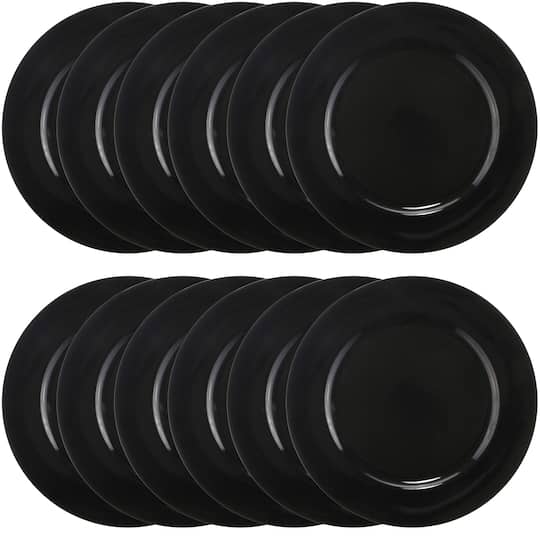 12 Pack: Black Charger Plate by Celebrate It&#x2122;